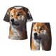 thumbnail image 1 of Fotbe Regal Shiba Inu Pijama Estampada de 2 Piezas para Niños – Ropa de Dormir de Manga Corta Cómoda para Niños y Niñas, Camiseta y Shorts de Algodón-4X-Large, 1 of 6