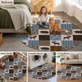 thumbnail image 6 of Round Area Rug 4ft,Retro Deer Bear Plaid Check Washable Carpet Non-Slip Runner Accent Rugs Indoor Floor Mat for Bedroom Living Room Decor,Abstract Patchwork Pattern, 6 of 9