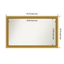 Amanti Art Custom Wall and Bathroom Mirror (26.75 x 43.75 in.), Townhouse Gold Frame
