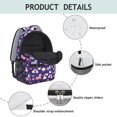 thumbnail image 4 of Unicorn and Heart Purple Pattern Backpack for School, Cute School Bag with Adjustable Shoulder Straps and Padded Back, 15.3"x11"x6.7", 4 of 5