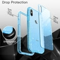 thumbnail image 6 of JETech Glitter Case for iPhone Xs and iPhone X, 5.8-Inch, Bling Sparkle Shockproof Phone Bumper Cover, Cute Sparkly for Women and Girls (Blue), 6 of 7
