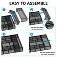 thumbnail image 3 of Marbrasse Expandable Desk Drawer Organizer, Mesh Drawer Organizer Tray with 10 Adjustable Compartments, Desk Organizers and Accessories, 3 of 8