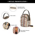 thumbnail image 4 of FORMRS Crossbody Bag for Women Quilted Travel Shoulder Cell Phone Purse with Chain Strap Handbag, Brown Abstract Dots, 4 of 7