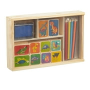 Toysters Wooden Animal Stamp Set for Kids | Wood Animal Stampers Kit