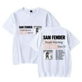 thumbnail image 1 of Sam Fender People Watching North America Tour 2025 T-shirt à Manches Courtes en Pur Coton à Col Rond à la Mode pour Hommes et Femmes, Blanc, P, 1 of 4