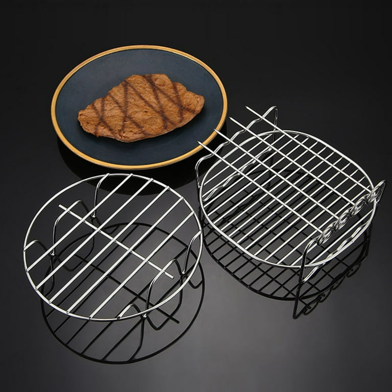 Wovilon Cooking Rack Round, Stainless Steel Air Fryer Rack Air Fryers  Accessories Round Rack for Cooking Steaming Cooling Drying Baking  Multi-Layer Rack Air Fryer Accessories Steaming Rack 