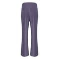 thumbnail image 5 of Rhuody Women'S Yoga Pants Lady’S Straight Leg Pants With Pockets Loose Fit Solid Color Trousers Durable Trousers Purple S, 5 of 6