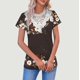 thumbnail image 2 of Tops de Manga Corta con Cuello en V para las Mujeres Blusa de Botón de Verano de Moda Casual de Ajuste Regular, 2 of 5