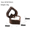 thumbnail image 3 of BREIS Wood Walnut Wedding Ring Box Velvet Soft Interior Jewelry Chest Organizer Earrings Jewelry Wooden Display Ring Box (Brown), 3 of 6