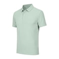 thumbnail image 4 of Luvrsol Men T Shirts Solid Basic Short Sleeve Lapel Collar Cotton Casual Daily Tops S-3XL, 4 of 8