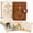 Brown, variant on Catholic Holy Card Gift Set with Faux Leather Holder, 54 Prayer Cards Pocket Organizer Wallet for First Communion Confirmation Sunday School Gifts