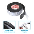 thumbnail image 3 of REGALWOVEN 2m/6.6ft Sealing Foam Tape 5cm Wide 8mm Thick Single Sided Weather Stripping Door Seal Strip Black, 2Roll, 3 of 6