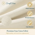 thumbnail image 3 of ComfiTime Fabric Shower Curtain with Hooks – 210 GSM Heavy-Duty Faux Linen Hotel Luxury Cloth Bathroom Curtain, Weighted Hem, Water-Repellent, Mildew-Resistant, Machine-Washable, 72 x 96 in, Beige, 3 of 13