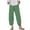 Mint Green, variant on Lmnyox Casual Capris for Women Flowy Straight Leg Elastic Waist Capri Pants with Pocket Summer Beach Capris