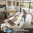 thumbnail image 5 of Cordless 58Kpa Vacuum Cleaners for Home, 55Mins Stick Vacuum with Self-Standing & LED Display, Anti-Tangle & Wall Charging, for Pet/Floor Army Green, 5 of 10