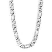 Coastal Jewelry Stainless Steel Figaro Chain Necklace (5mm) - 30"