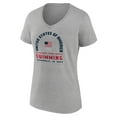thumbnail image 2 of Women's Gray USA Swimming 2024 U.S. Olympic Team Trials Arch V-Neck T-Shirt, 2 of 3