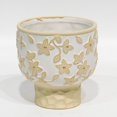 thumbnail image 1 of Cream With Beige Flowers And Base Planter, 1 of 1