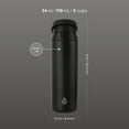 thumbnail image 6 of TAL 24oz Stainless Steel 2-in-1 Straw and Chug Water Bottle with Push Lid, Black, 6 of 10