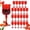 Red, variant on ZHURUININ Reusable Plastic Wine Glasses ，Red，7oz，24Pack