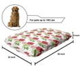 thumbnail image 2 of Geraniums Pet Bed, Spring Colorful Image of Continuous Pastel Toned Flowers on Plain Back, Resistant Pad for Dogs and Cats Cushion with Removable Cover, 24" x 39", White and Multicolor, by Ambesonne, 2 of 4