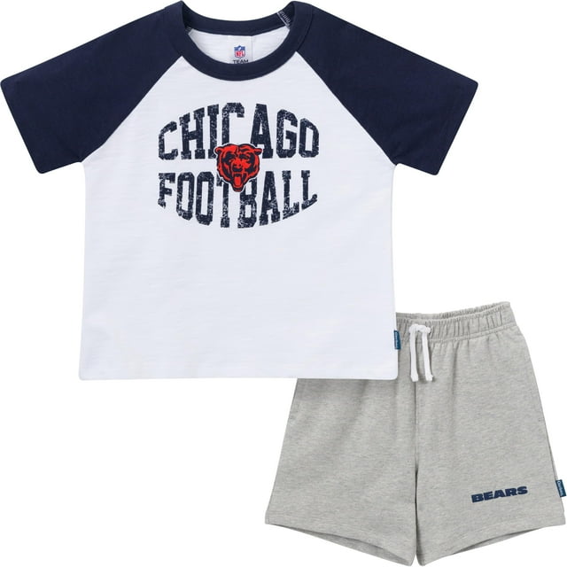 Gerber Geber Conjunto de camiseta y pantalones cortos unisex para bebé NFLTeam Bears 4T
