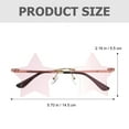 thumbnail image 2 of KALLORY 1 Pair Funny Eyeglasses Rimless Star Shaped Copper Alloy Fashion Accessory for Party Back to School, 2 of 6
