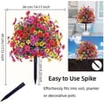 thumbnail image 6 of UV Resistant Artificial Outdoor Flowers, 22"  Faux Flowers with Ground Stakes for Outdoor Yard & Lawn, Farmhouse Porch Patio Wedding Decor, 6 of 6
