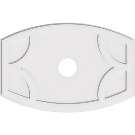 Ekena Millwork Cmp36x24ky 05000 5 In Id X 19 5 In Rectangle Kailey Architectural Grade Pvc Contemporary Ceiling Medallion