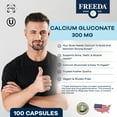 thumbnail image 3 of Calcium Gluconate 300 mg – Easy-to-Digest Bone Health Supplement, Vegan & Kosher, 100 Capsules, 3 of 6