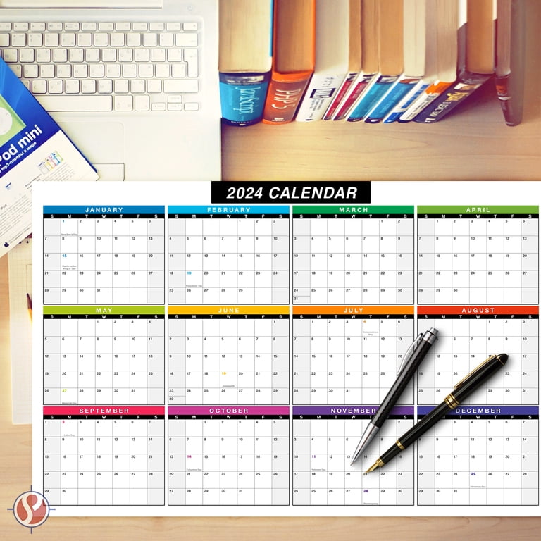 2024 Full Desk Calendar - 11" x 17" Large Size 12 Month Planner - 2 Sided  Vertical/Horizontal Reversible - Printed on Thick and Durable 80lb Cover  (216 GSM) Cardstock - Easy to Write On - 2 Per Pack - Walmart.com
