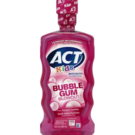 ACT Kids Bubble Gum Blowout Anticavity Fluoride Rinse, 16.9oz