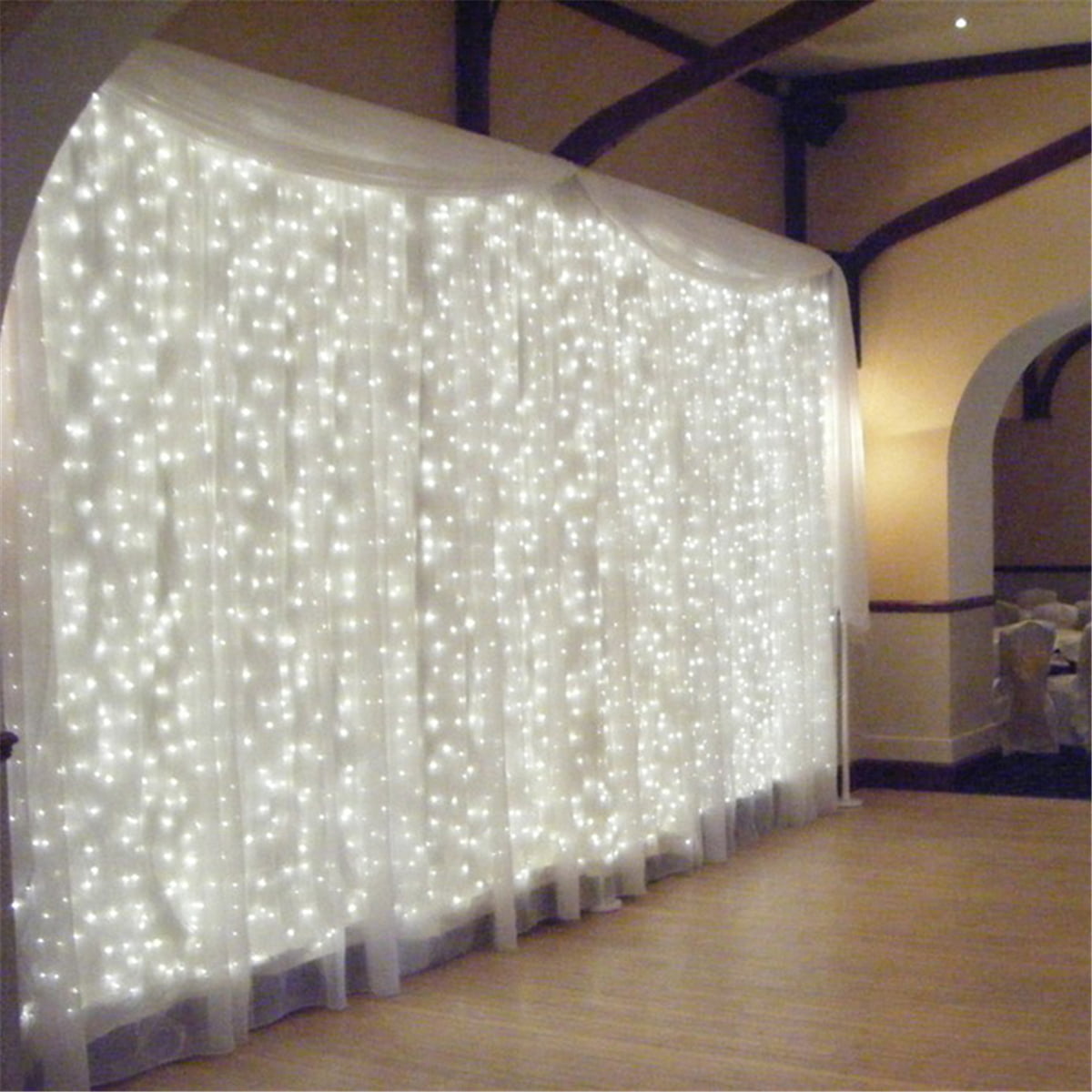 180 to 360 LED Fairy Lights 8 functions LED Light Curtain Warm White Chip 
