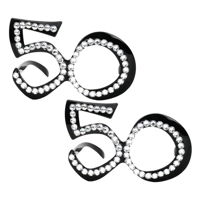 2x 30 degree 40 degree 50 degree 60 degree brillo Diamante Fiestas de cumpleaños Novedad plástico Gafas Accesorios Yinane Anteojos de fiesta de cumpleaños