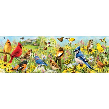 Backyard Birds Panoramic 1,000-Piece Jigsaw Puzzle