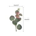 thumbnail image 2 of Uxcell 5.9" Artificial Eucalyptus Stems Silver Dollar Eucalyptus Leaves with Bud Pink Green 40 Pcs, 2 of 5
