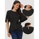 thumbnail image 2 of Blusa Allegra K Media Manga Cuello Redondo Cinturón Peplum Negro L, 2 of 6