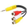 thumbnail image 5 of Cable AV de 3,5 mm a RCA, adaptador AV para TV Samsung, Ancable paquete de 2 componentes de 6 pulgadas (15 cm) a divisor de audio/vídeo de 3,5 mm para TV, reproductor de DVD, Gamecube, Wii, Old Sega, 5 of 5