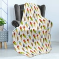 thumbnail image 4 of Ice Cream Soft Flannel Fleece Throw Blanket, Yummy Cones in Various Colors with Faces Kids Boys Cartoon Design Print, Cozy Plush for Indoor and Outdoor Use, 50" x 70", Multicolor, by Ambesonne, 4 of 5