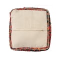 thumbnail image 5 of Laddha Home Designs Hand-Braided Bohemian Striped Square Pouf Ottoman - 18" - Multicolor, 5 of 6
