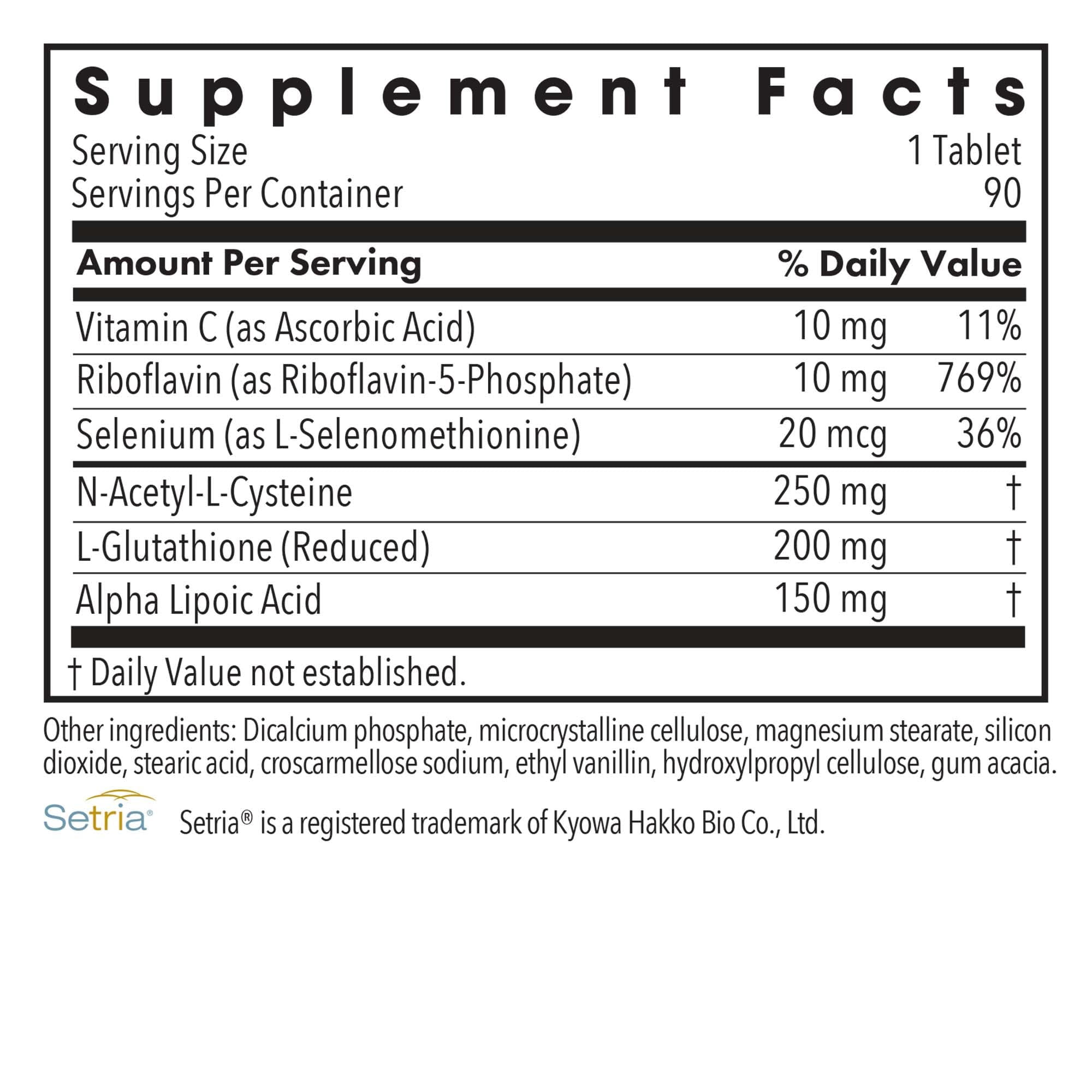 ARG ThioDox - Glutathione Complex Supplement - NAC & Alpha Lipoic Acid Blend - Antioxidant & Liver Support - Hypoallergenic - 90 Servings - 90 Tablets