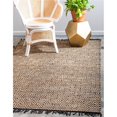 thumbnail image 1 of Unique Loom 3142762 3 ft. 3 in. x 5 ft. Rectangular Assam Braided Jute Rug, Natural, 1 of 1