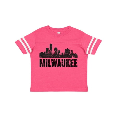 

Inktastic Milwaukee Skyline Grunge Gift Toddler Boy or Toddler Girl T-Shirt