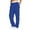 Blue, variant on Men's Straight Leg Casual Pants Featuring Double Layer Waistband Comfortable Solid Joggers For Daily Wear White S