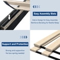 thumbnail image 6 of Flolinda Twin Size Bed Frame with Fabric Headboard, Strong Wooden Slats, Non-Slip and Noise-Free, No Box Spring Needed, Easy Assembly, Dark Grey, 6 of 8