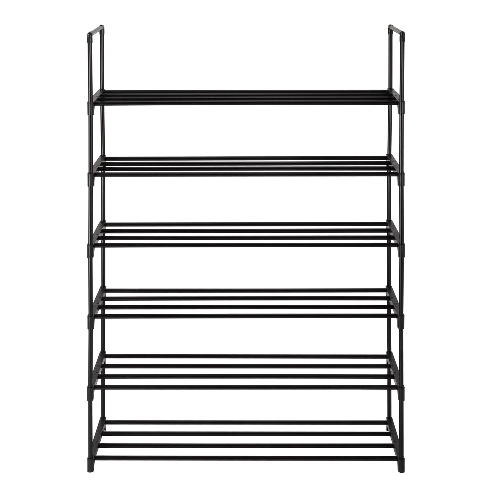 TXALWIQ 6-Tier Shoe Rack, Stackable Storage Organizer for Bedroom Entry,  Adjustable Rack, Shoe Slots Shelf, Easy Tower Rack, Grey