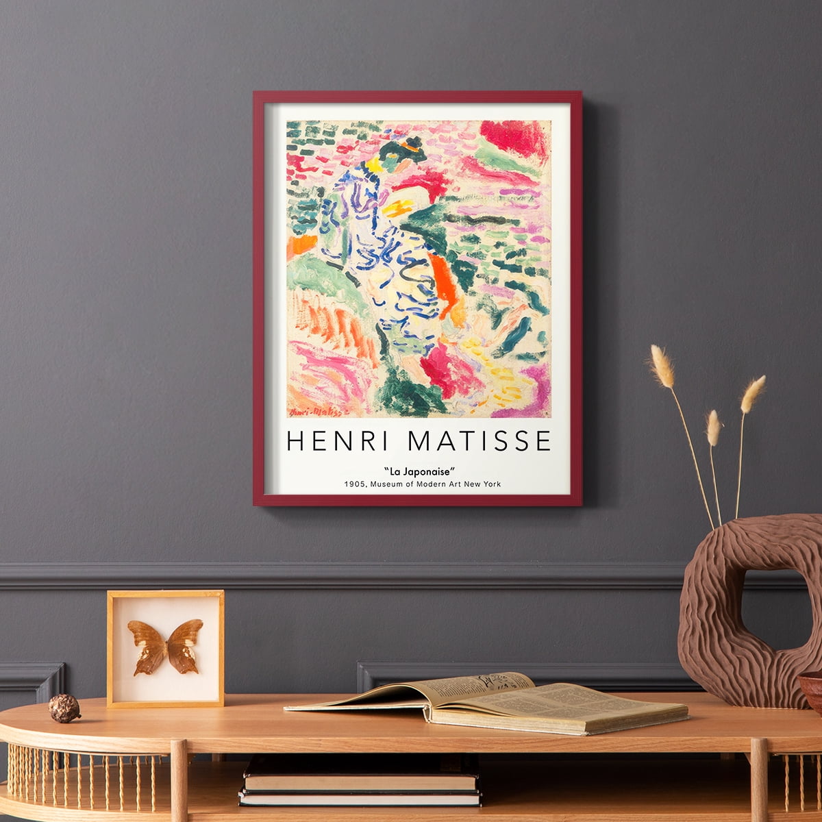Matisse CLXXXI Framed Print in Red Solid Wood 8 x 10 Framed Print