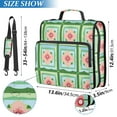 thumbnail image 2 of FORMRS Zipper Binder with Shoulder Strap 1.5-inch Ring 500 Sheet Capacity File Bag, Green Blossom Mosaic, 2 of 5