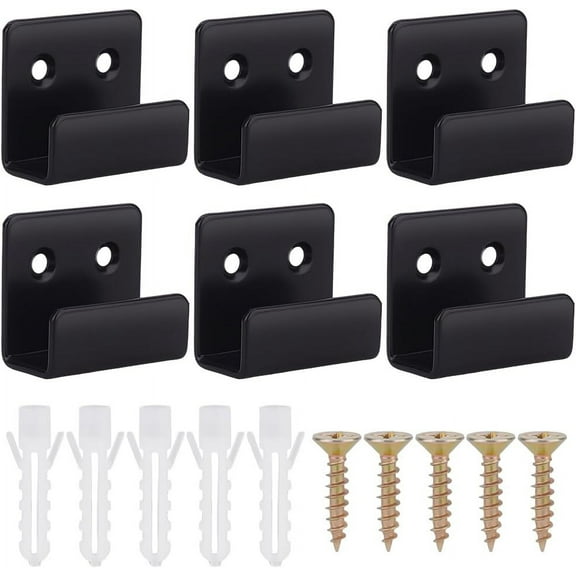 10 Pcs Tile Display Wall Hanger Iron Wall Mounted Hook Hangers Large Heavy Retainer Clips Photo Frame Hook Picture Hanger Billboard Displays Tile Display Black AJEW-GA0006-81 DIY