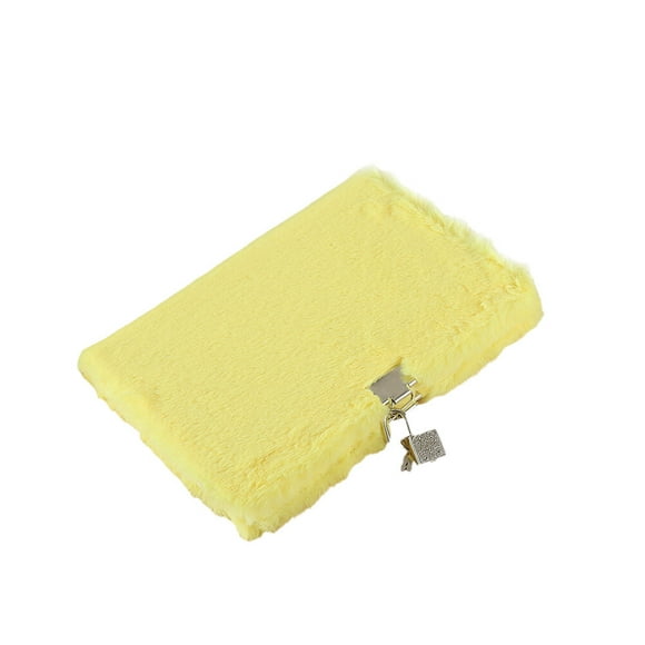 Cuaderno creativo y encantador Moda A5 Cuaderno de felpa Organizador Organizador Cuaderno diario (Amarillo)